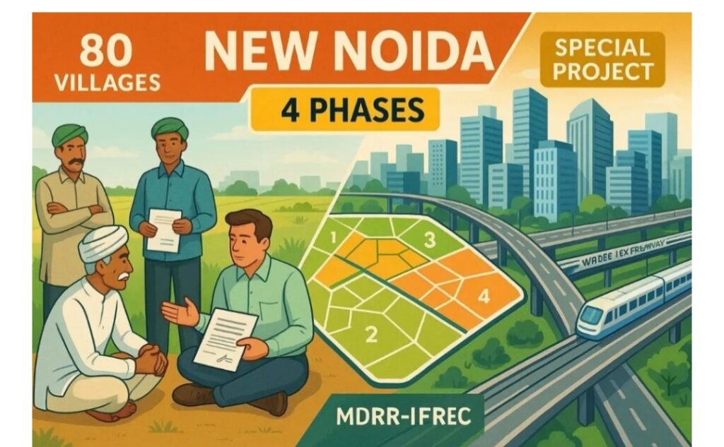 4 फेज़ में बनकर तैयार होगा न्यू नोएडा: 80 गांवों की ज़मीन अधिग्रहण पर मुआवज़े की दर जल्द होगी तय, गहन विचार-मंथन…जानें यह प्रोजेक्ट क्यूँ हैं इतना खास…
