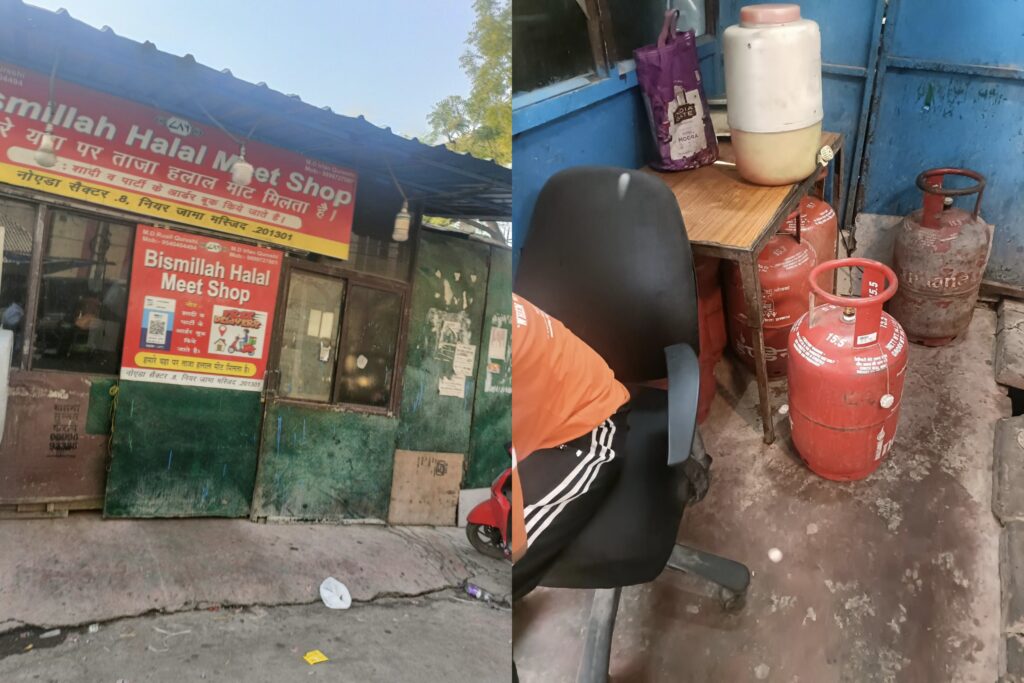 नोएडा: मीट की दुकान में चल रहा था अवैध गैस सिलेंडरों का खेल! ब्लैक मार्केटिंग का वीडियो वायरल, मंडरा रहा बड़े हादसे का खतरा