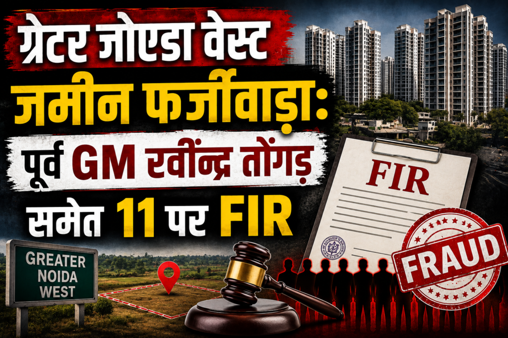 ग्रेटर नोएडा वेस्ट में 72 हजार वर्ग मीटर जमीन के कथित फर्जीवाड़े का मामला, पूर्व GM समेत 11 पर FIR