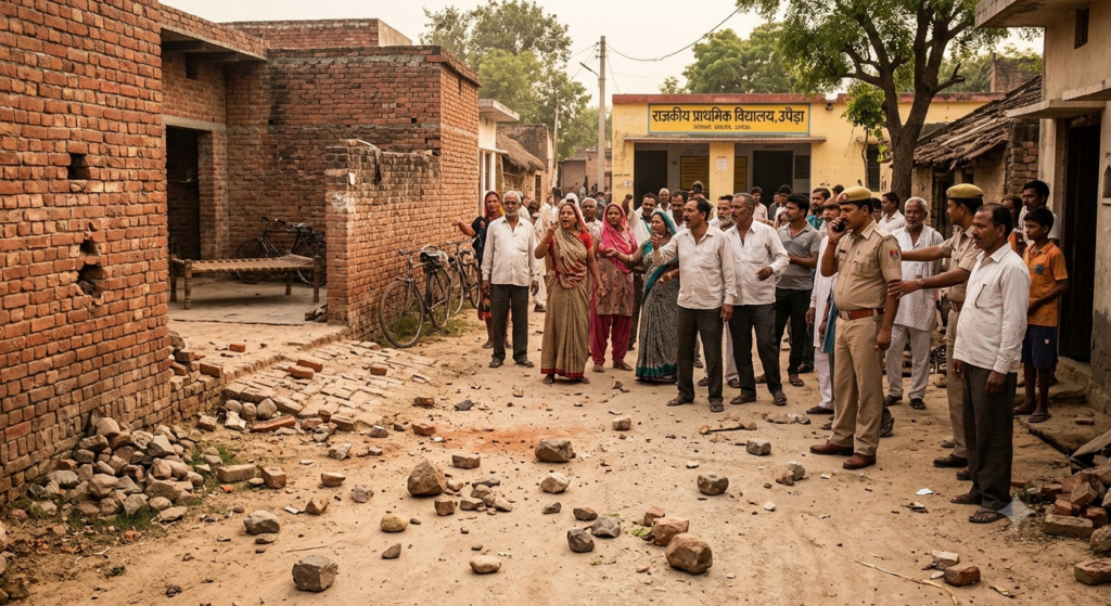 Hapur News : हापुड़ के उपैड़ा गांव में बच्चों के विवाद ने लिया हिंसक रूप, पथराव और फायरिंग से मचा हड़कंप